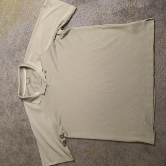 Men’s Size 2X tan Columbia Sportswear compact collared t-shirt - Picture 1 of 4